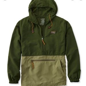 LL BEAN Mens Anorak half zip